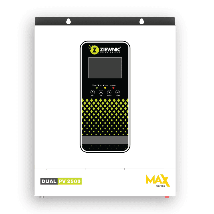 ZIEWNIC Solar Hybrid Inverter DUAL MAX (1.6KW) PV2500 Built-in Anti Dust For Harsh Environment Brand Warranty