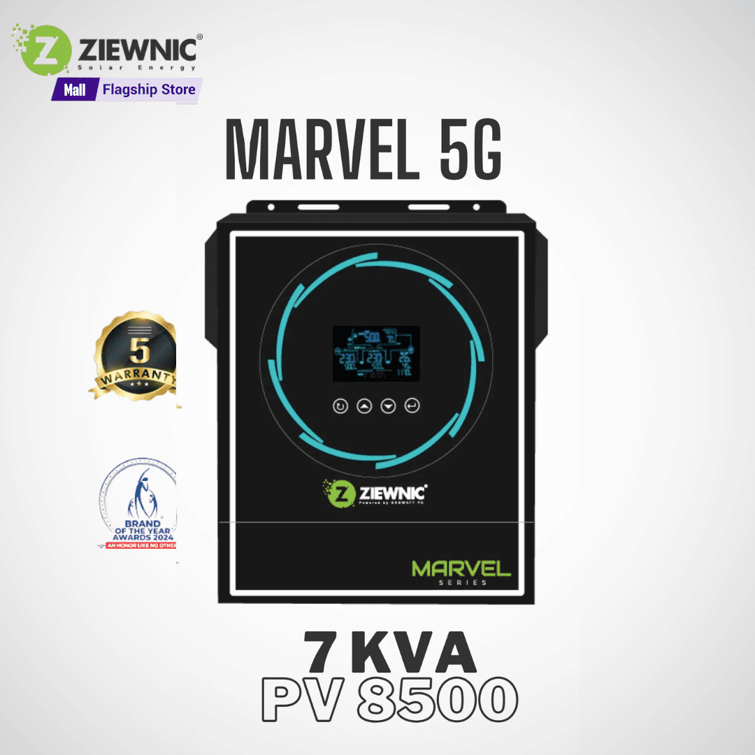 Ziewnic Marvel 5G European PV8500 Hybrid Solar Inverter 7.0KVA | Energy Storage | 5 Year Warranty | Ziewnic Solar Energy Official Store