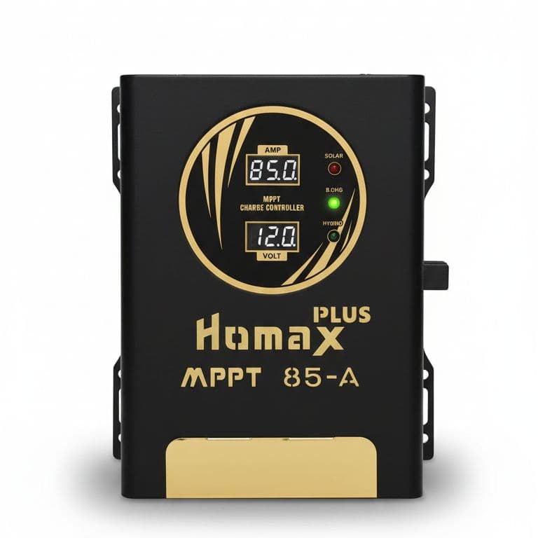 original hybrid Homax MPPT Plus 85-A Solar Inverter 12V/24V High Efficiency Pure Sine Wave, Built-in 85 Amp MPPT Charge Controller for Home Solar System