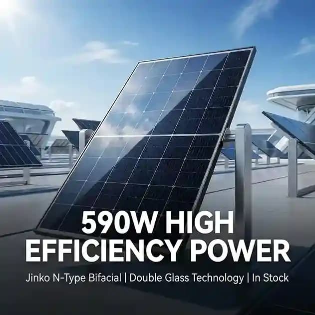 Jinko N-Type Bifacial, Double Glass, 590W